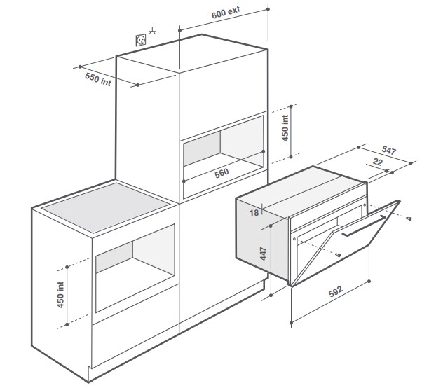 Комбинированный духовой шкаф с паром 45см De Dietrich DKR7580A
